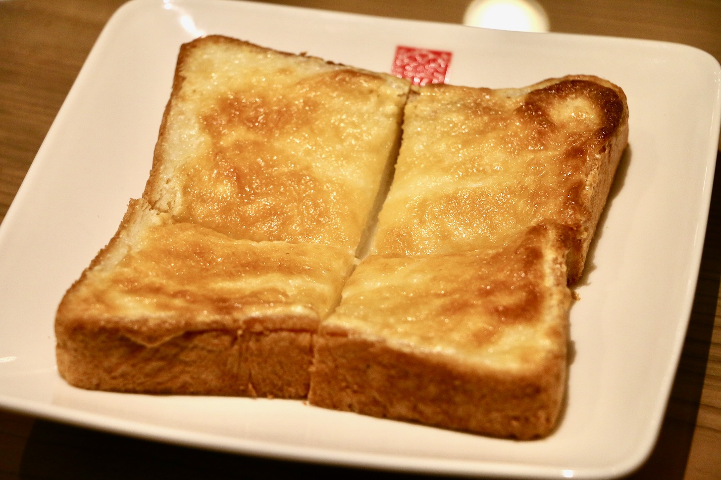 台湾春水堂の朝食で人気のバタークリームトースト(450円)